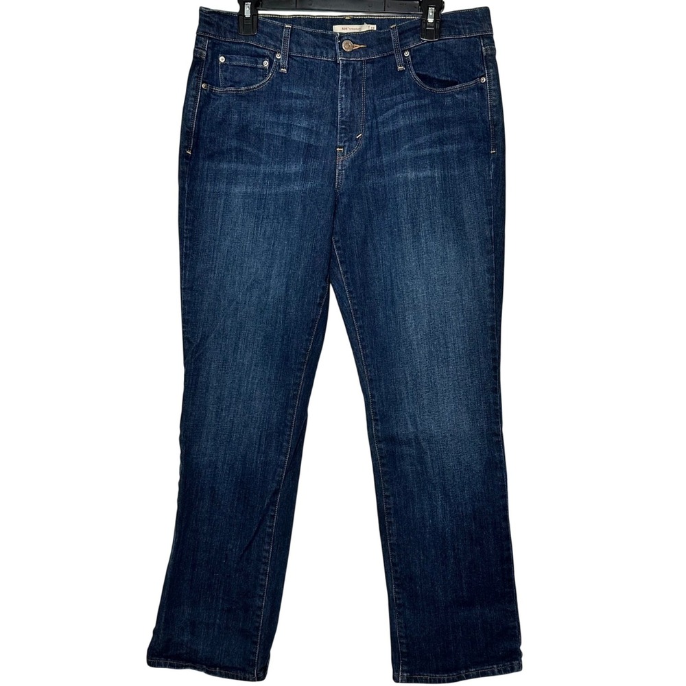 Levis 505 Straight Leg‎ Jeans Womens 12S Dark Wash Indigo Denim W31 L30 Mid Rise